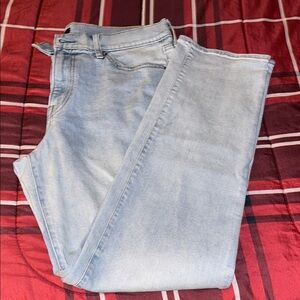 Express Men's Light Gray Straight Jeans